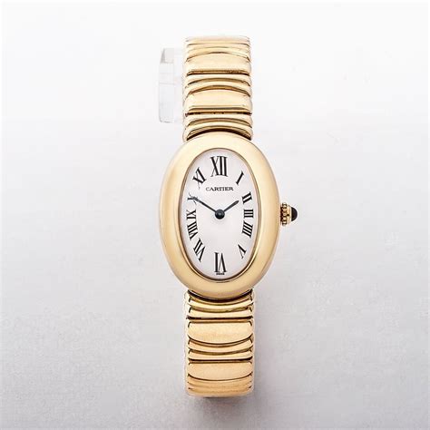 womens cartier watches gold|cartier oval women's gold watch.